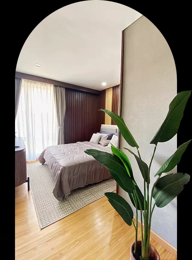 Kamar tidur utama unit Cluster Vasaka Bali